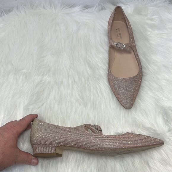 kate spade Shoes - Kate Spade New York Mallory Pink Metallic Mary Jane Flats Sz 9 W/Dust Bag
